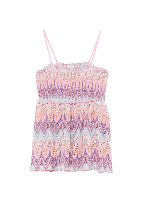 Top Mc2 Saint Barth Irmine bambina IRMINEJR04882H Rosa inserto lurex spalline sottili MC2 SAINT BARTH | Top | IRMINEJR04882H0121
